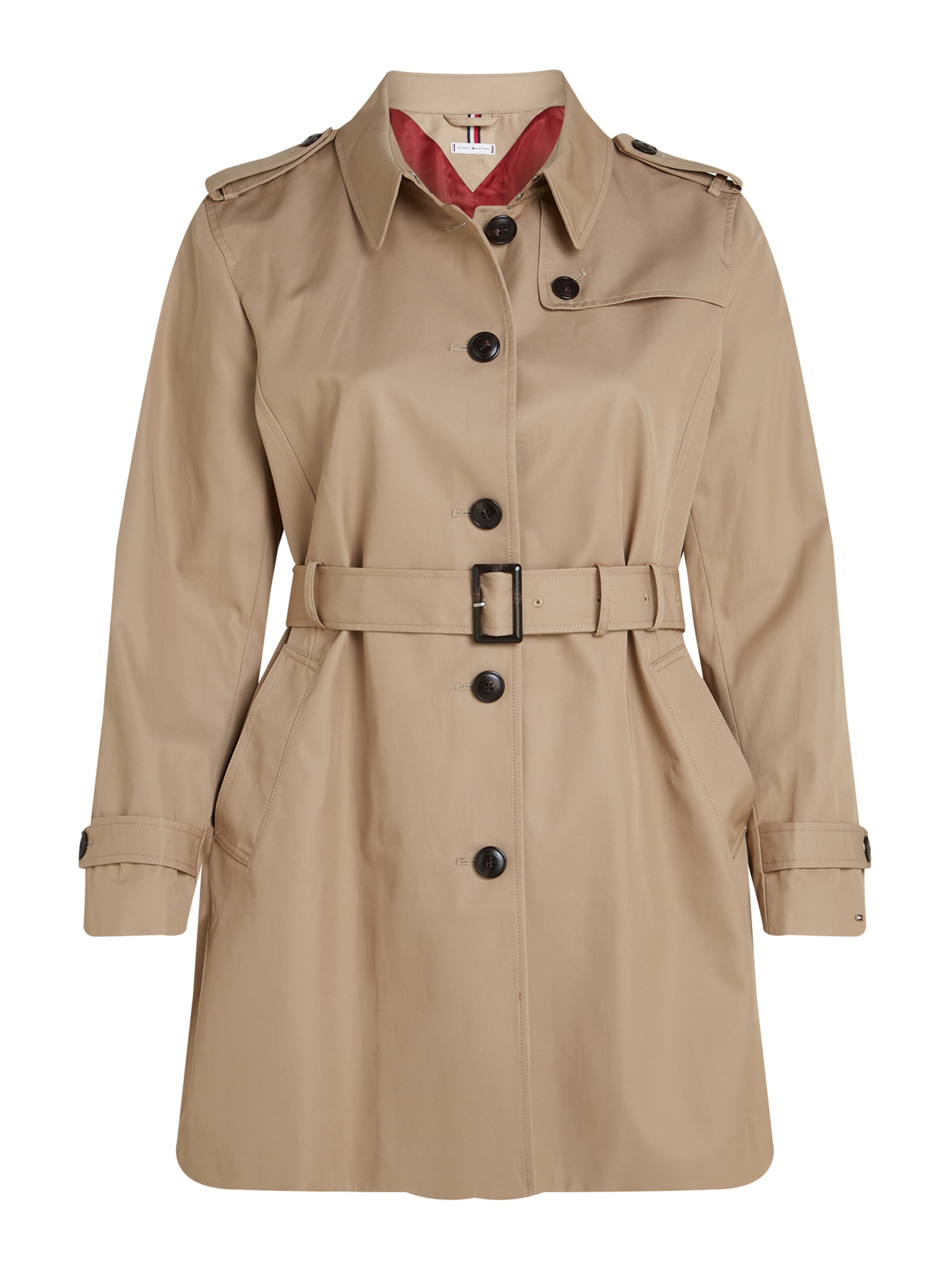 Tommy Hilfiger Curve Prechodný kabát 'Heritage' - Béžová: predná strana