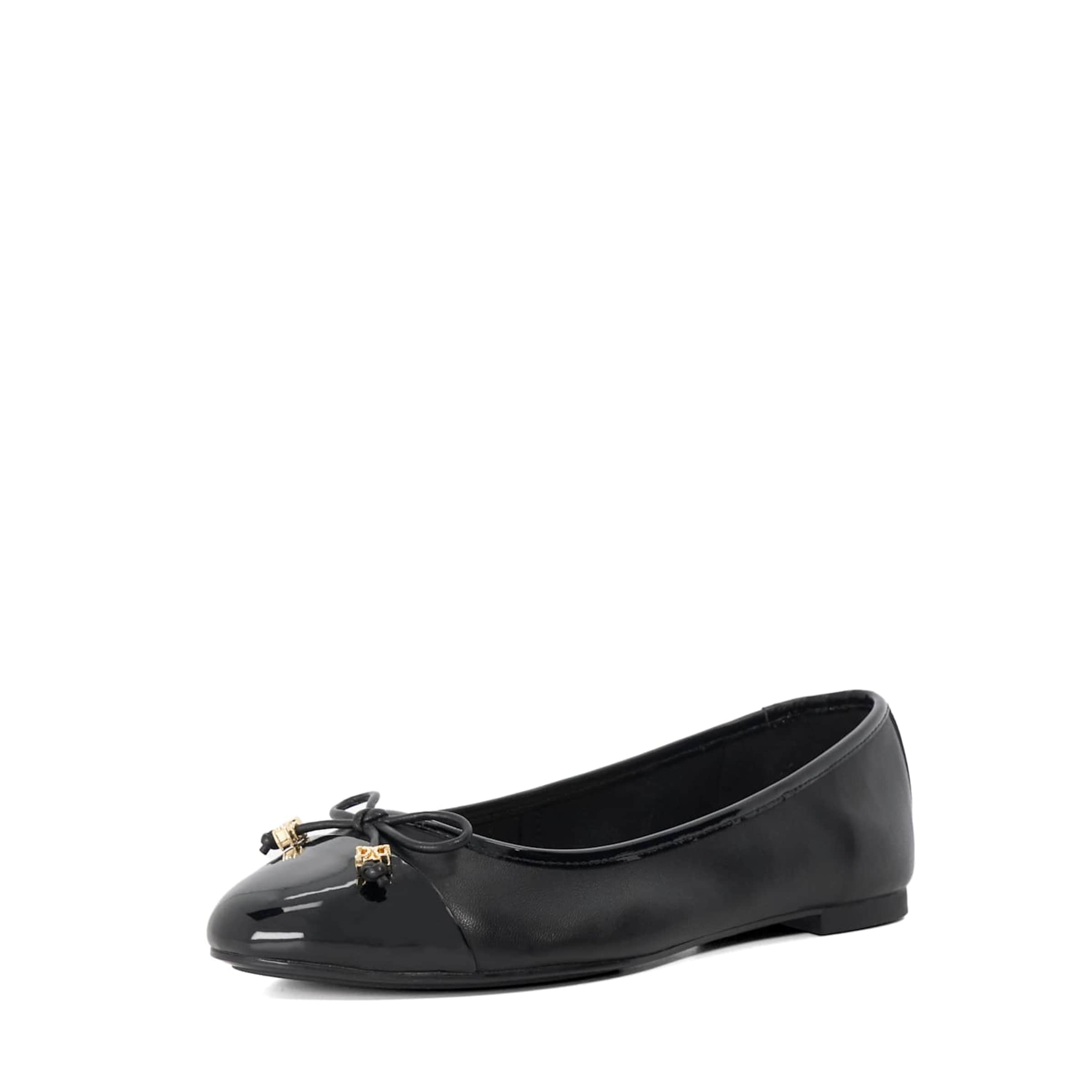 Dune LONDON Ballerina 'Hallo' in Schwarz: Vorderseite