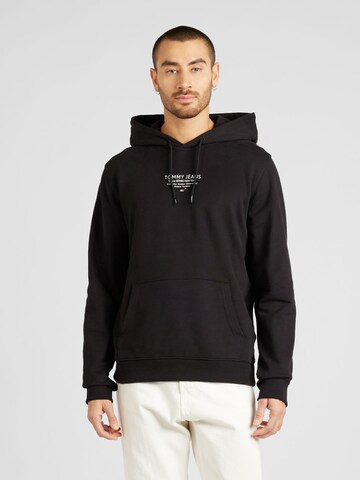 Sweat-shirt 'ESNTL' Tommy Jeans en noir : devant