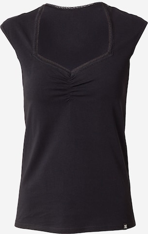 Blutsgeschwister Top 'Let Romance Rule' in Black: front