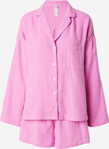 Lindex Short Pajama Set in Pink: front