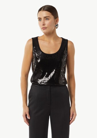 T-shirt COMMA en noir : devant