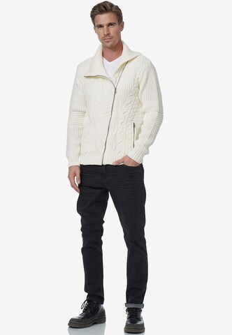 Rusty Neal Knit Cardigan in Beige