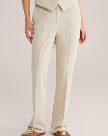 WE Fashion Bootcut Hose in Beige: Vorderseite