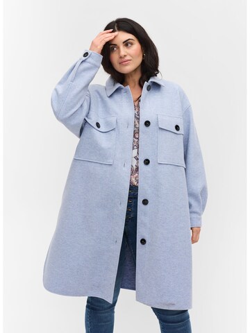 Zizzi Between-Season Jacket 'Sanne' in Blue: front