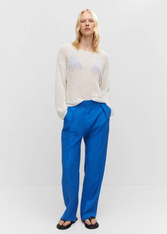 MANGO Regular Pleated Pants 'Ela' in Blue