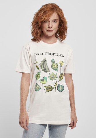 Merchcode Shirt 'Bali Tropical' in Wit: voorkant