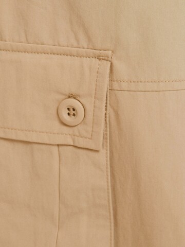 Bershka Wide leg Cargobyxa i beige