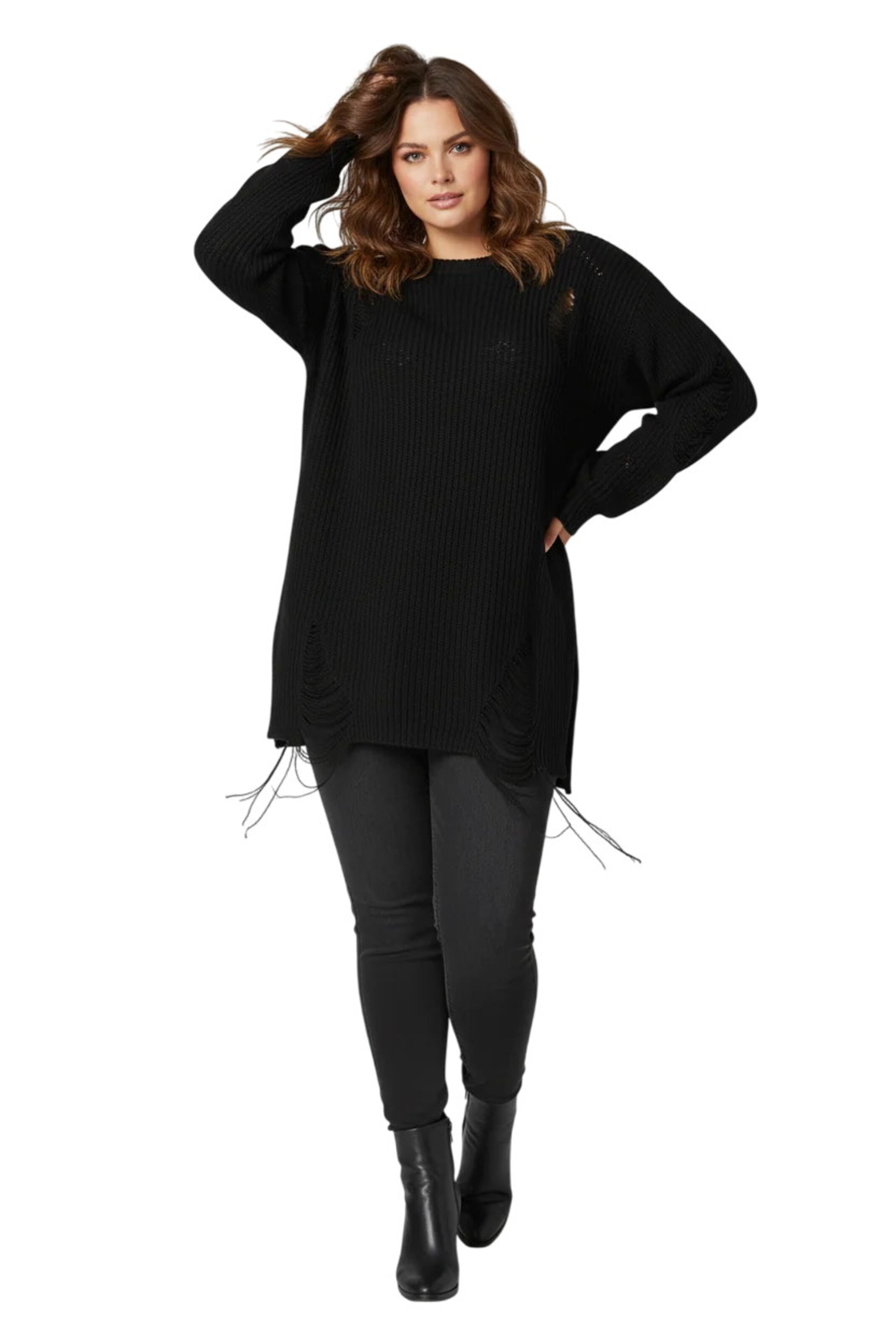 Shape Of You Pullover in Schwarz