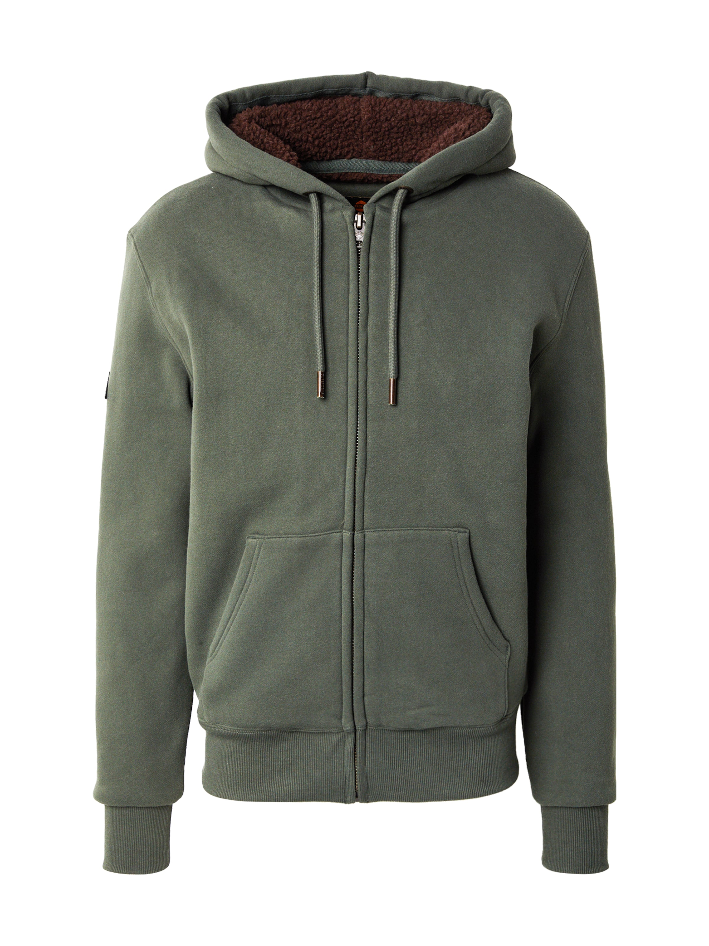 Giacca di felpa di Superdry in verde: frontale
