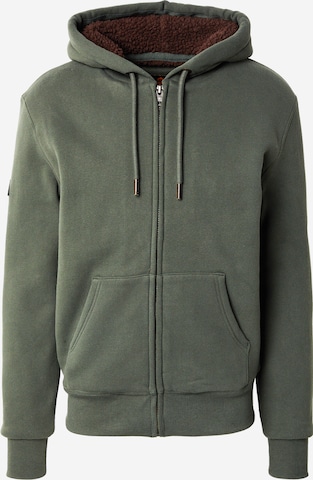 Superdry Sweat jacket in Green: front