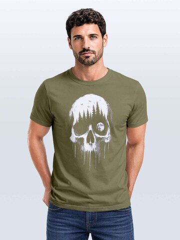 Neverless Shirt 'Skull Hiking'‌‌‌ in Grün
