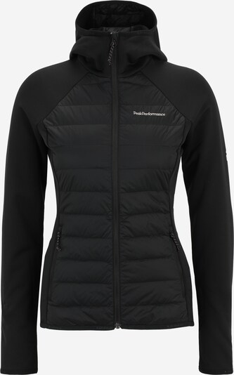 PEAK PERFORMANCE Outdoor jacket in Black / White, Item view