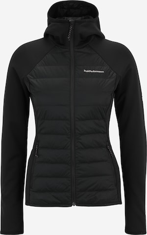 PEAK PERFORMANCE Outdoor Jacket in Black: front