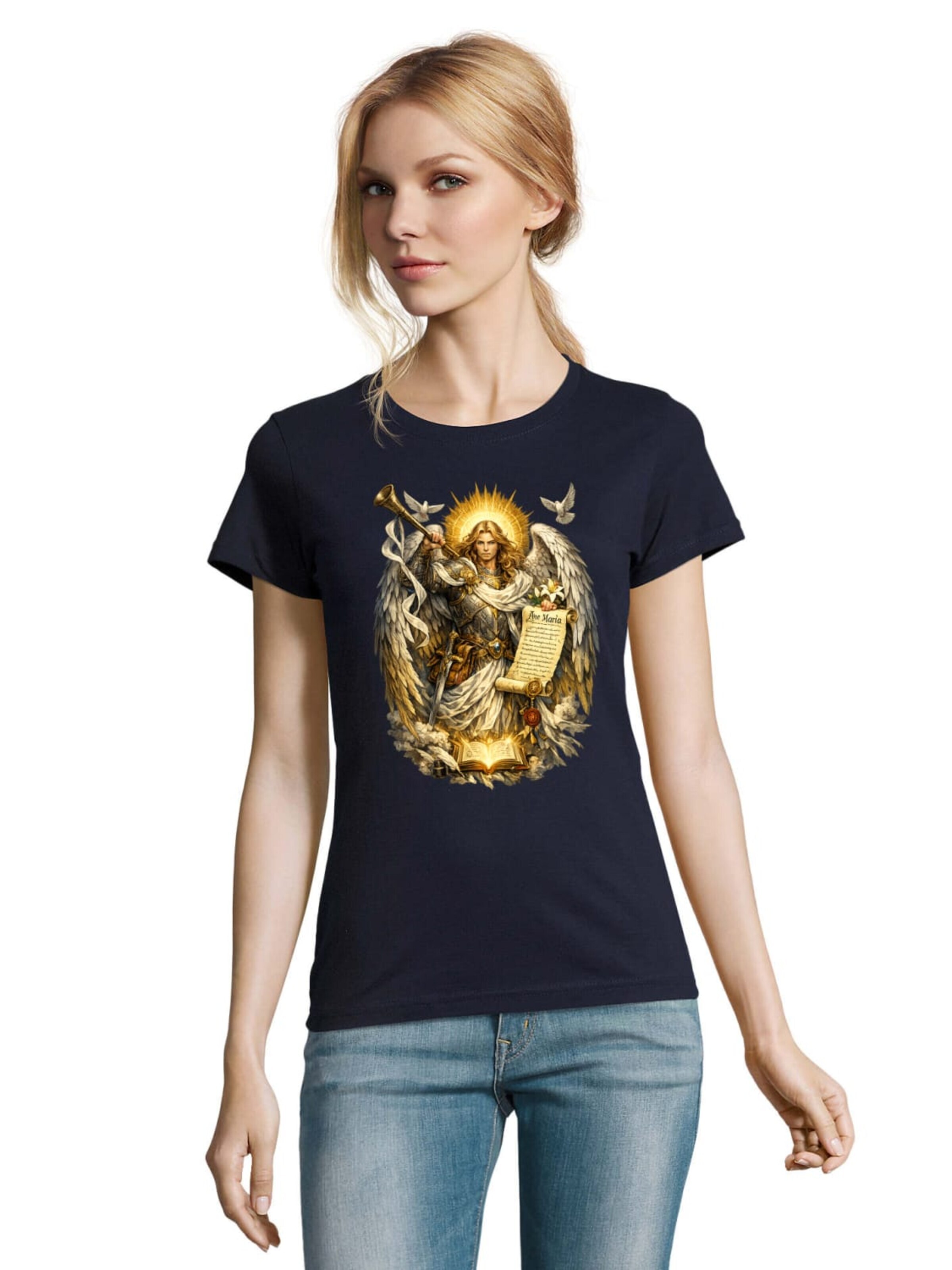 Blondie & Brownie Shirt‌‌‌‌ in Blau: Vorderseite