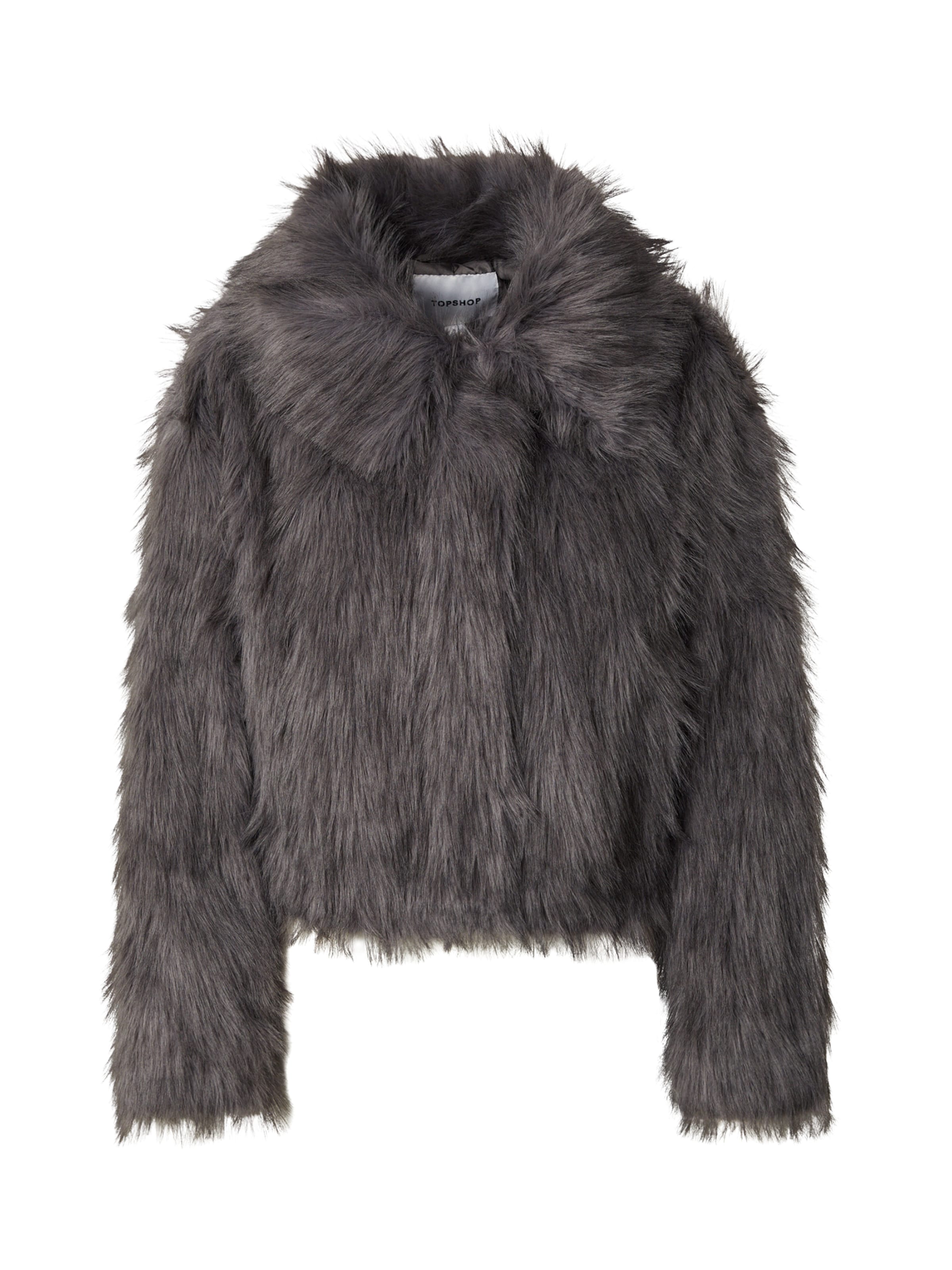 TOPSHOP Přechodná bunda 'JULIAN' – šedá: přední strana