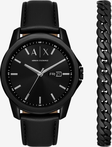 ARMANI EXCHANGE Schmuckset in Schwarz: predná strana