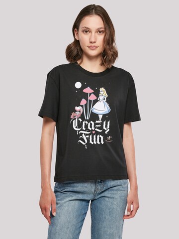 F4NT4STIC Shirt 'Alice im Wunderland Crazy Fun' in Black: front