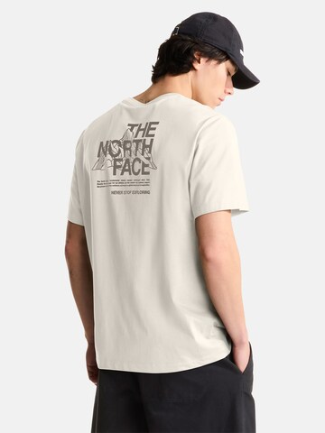 THE NORTH FACE Póló 'MOUNTAIN SKETCH' - fehér: elől