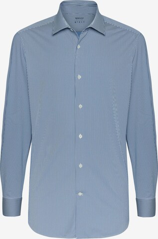 Coupe slim Chemise Boggi Milano en bleu : devant