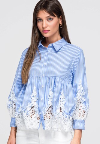 Chemisier Ombre en bleu : devant