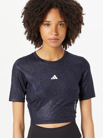 ADIDAS PERFORMANCE Functioneel shirt 'Techfit Print ' in Zwart: voorkant