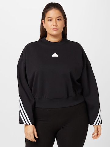 ADIDAS SPORTSWEARSportska sweater majica 'Future Icons 3-Stripes ' - crna boja: prednji dio