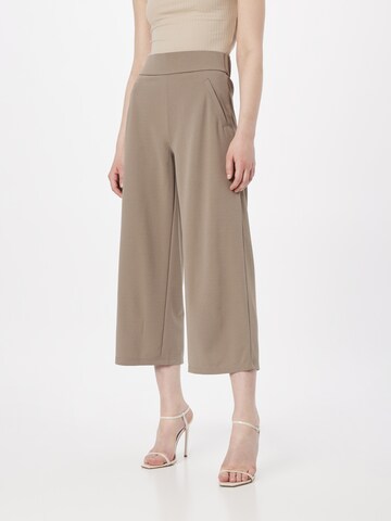 JDY Wide leg Broek 'CATIA' in Bruin: voorkant