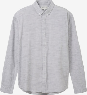 TOM TAILOR DENIM Button Up Shirt in Grey: front