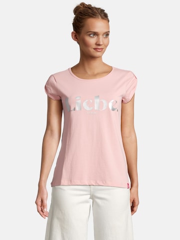 salzhaut Shirt 'BIIKE' in Roze: voorkant