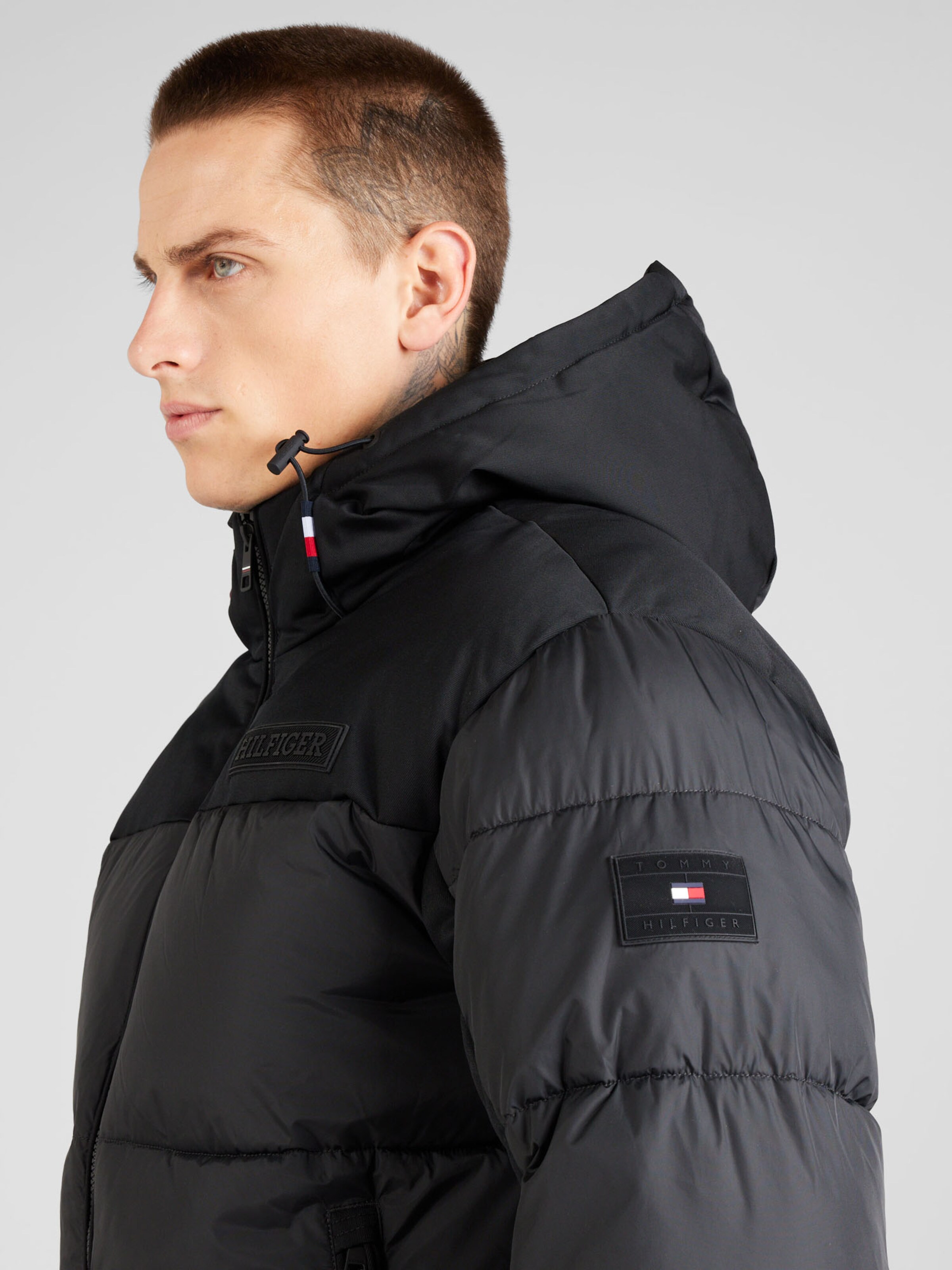 Hilfiger New York Tommy Parka Schwarz TOMMY HILFIGER Winter Jacket 