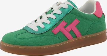 TOM TAILOR - Zapatillas deportivas bajas en verde: frente
