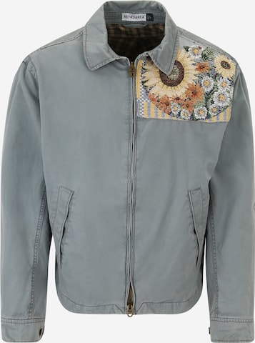 RETROAREA Between-Season Jacket 'Harrington' in Blue: front