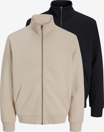 JACK & JONES Sweatjacke 'Bradley' in Beige: Vorderseite