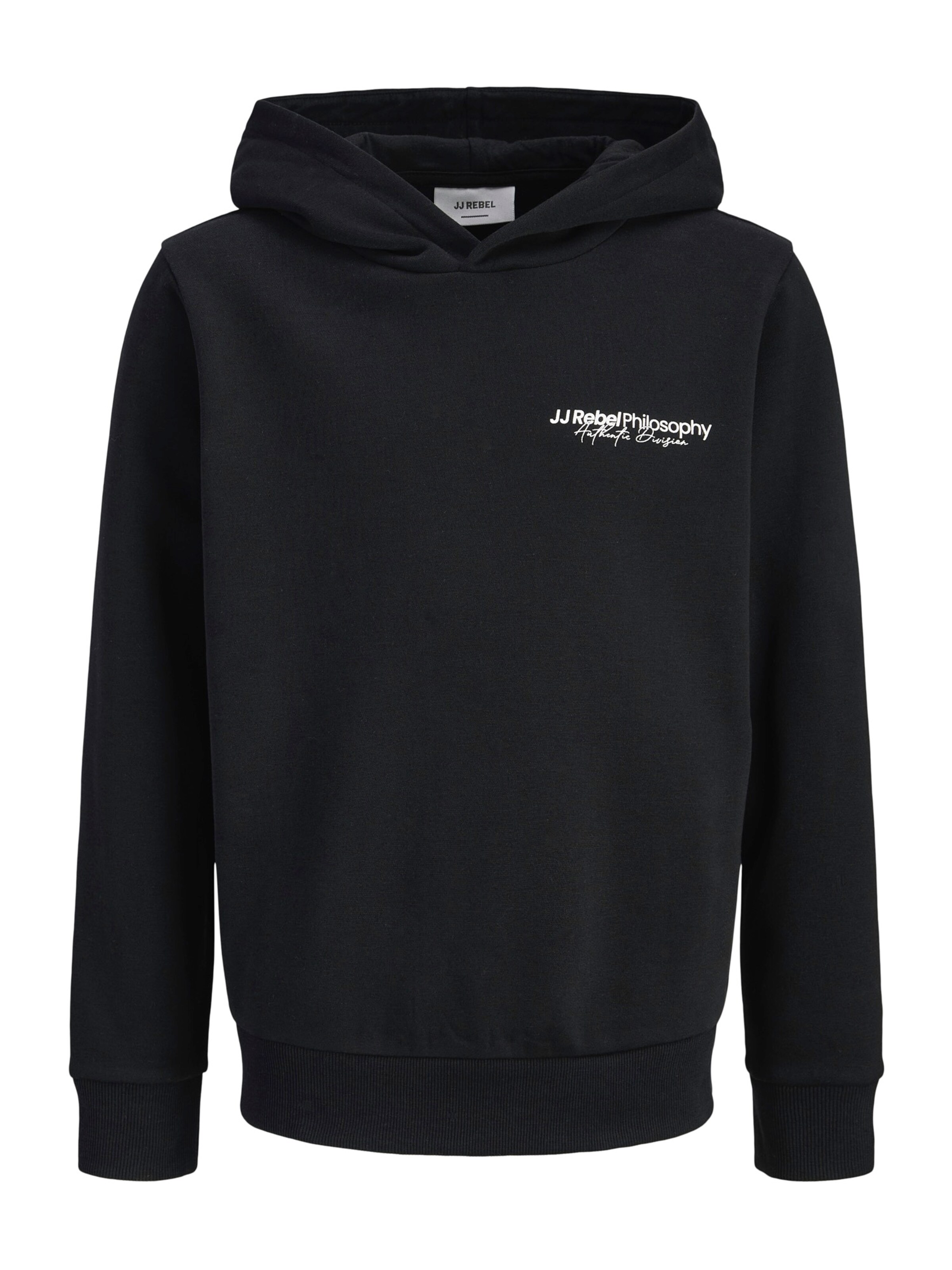 JJ Rebel - Sudadera 'JREBZACK' en negro: frente