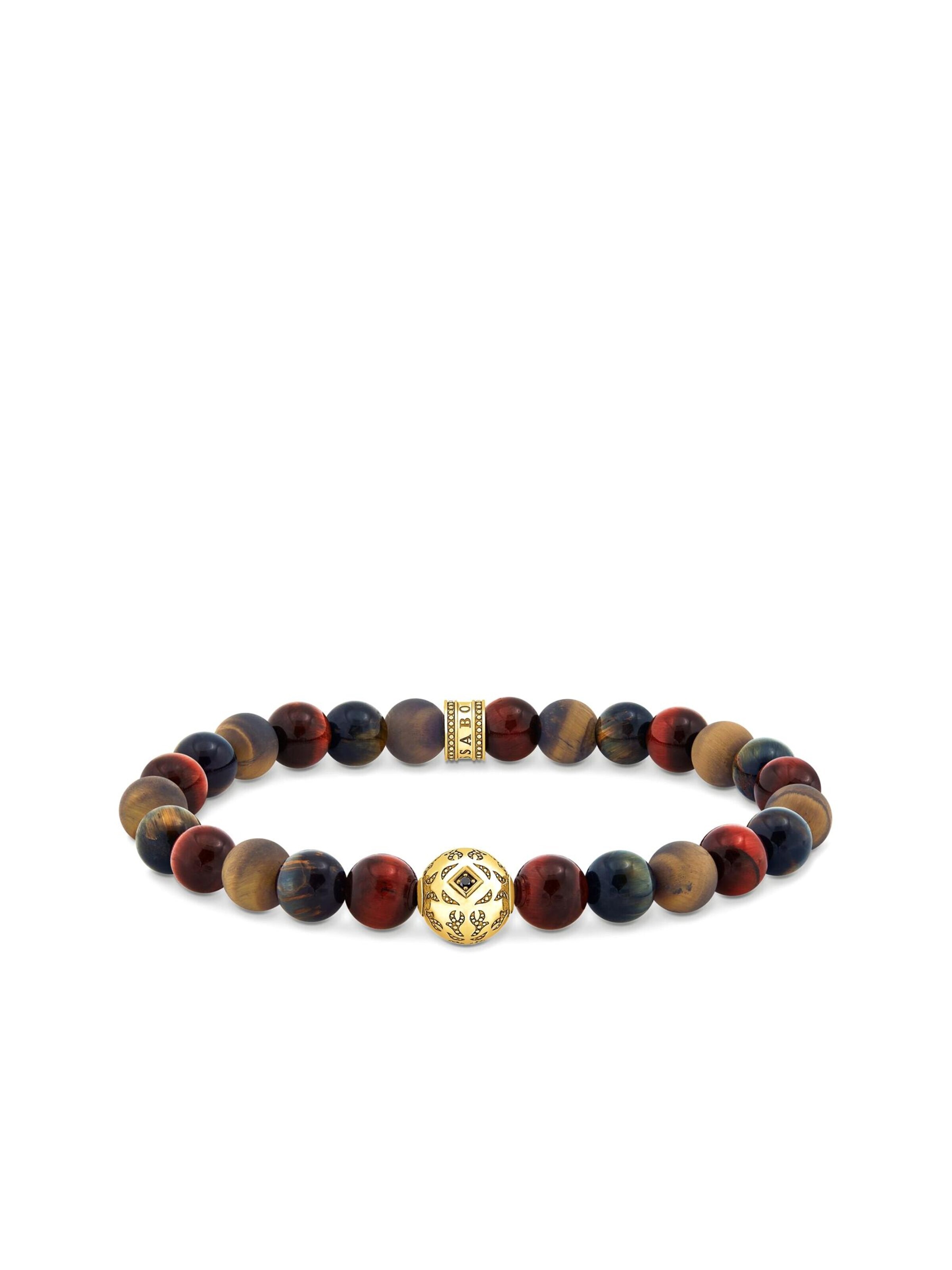 Bracelet 'Armband Tigerauge Gold' Thomas Sabo en or : devant