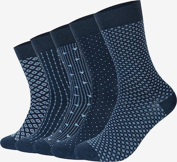 camano Socks in Blue: front