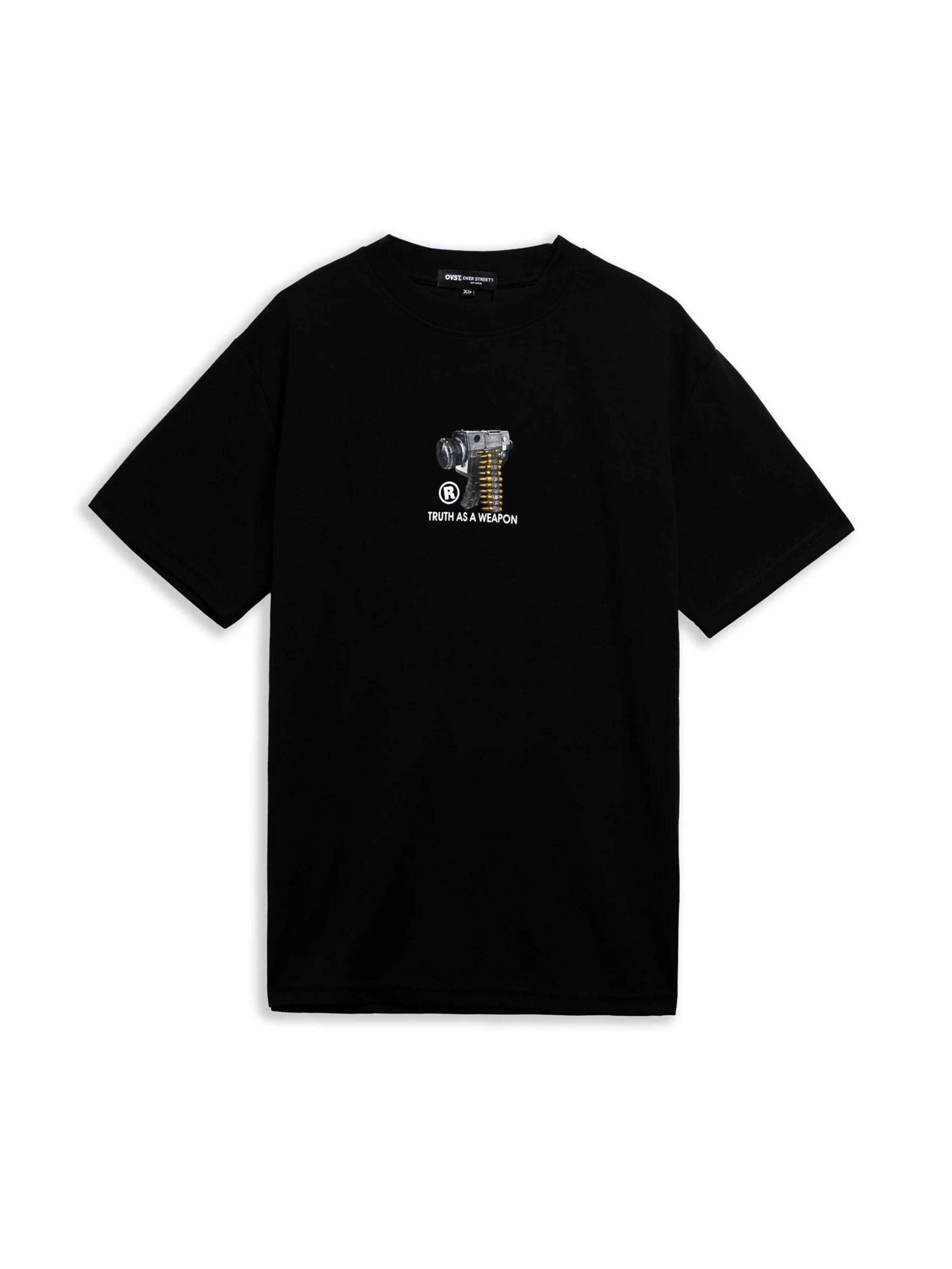 OVER STREET Shirt 'Camiseta negra truth as a weapon diamond tee' in Black: front
