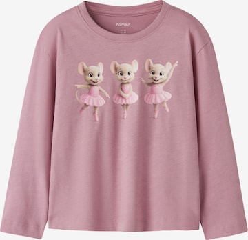 NAME IT Shirt 'NMFVOTEA' in Lila: Vorderseite