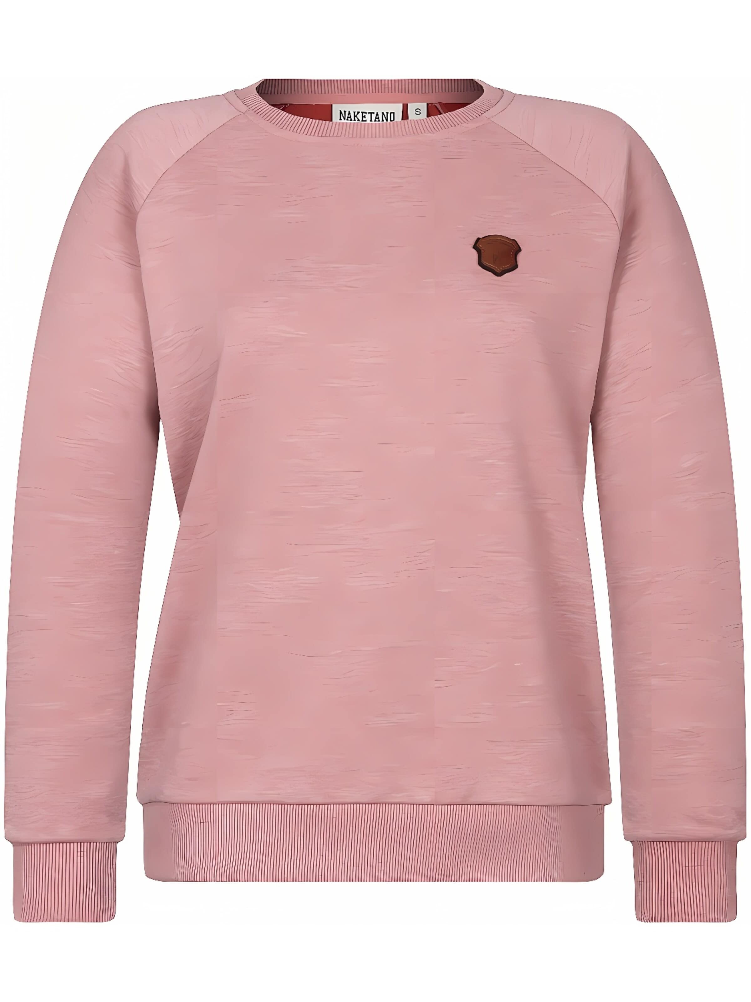 naketano Sweatshirt 'Krokettenhorst'‌‌‌‌‌‌ in Pink: Vorderseite