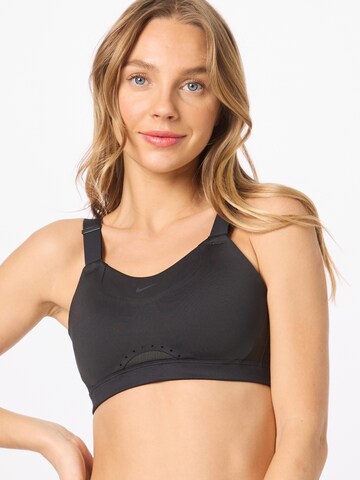 NIKE Bustier Sport-BH 'ALPHA' in Schwarz: predná strana