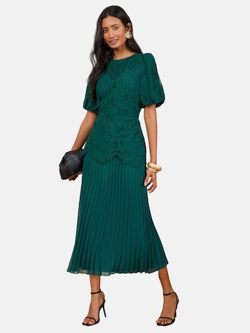 love & roses - Vestido de cocktail em verde: frente