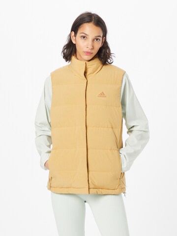 Gilet de sport 'Helionic' ADIDAS SPORTSWEAR en beige : devant