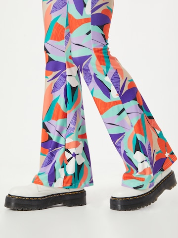 Colourful Rebel Flared Trousers in Mixed colours