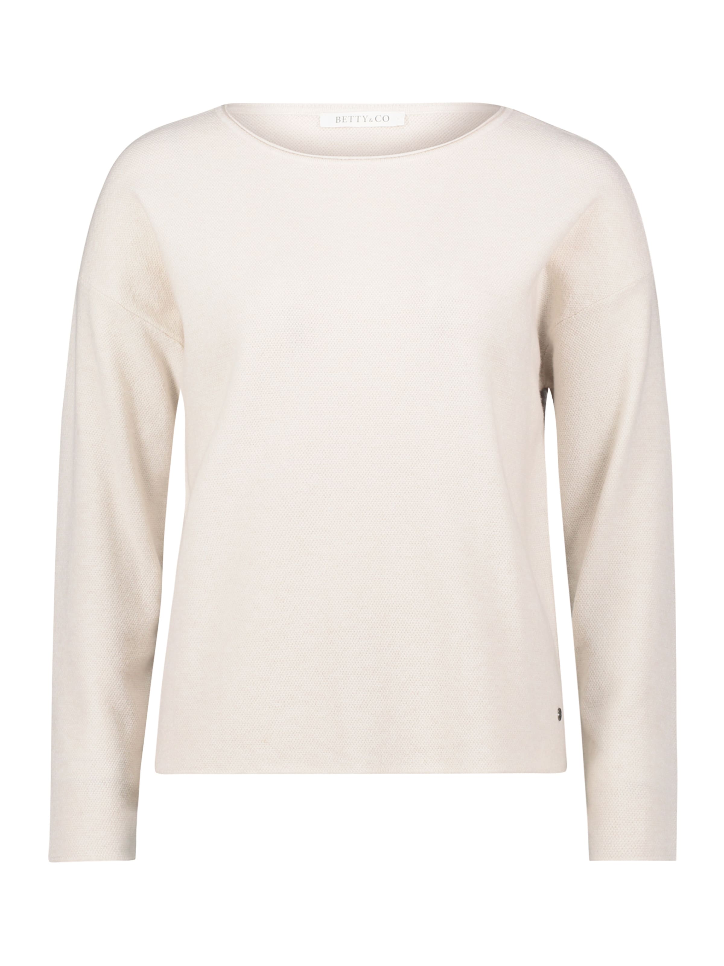 Betty & Co Strickpullover mit Rundhalsausschnitt in Weiß: Vorderseite