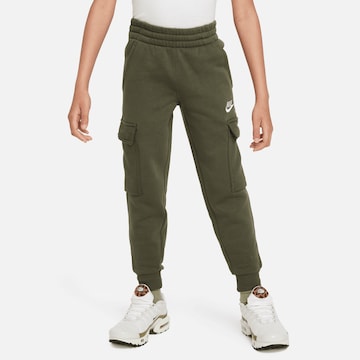 Nike Sportswear Tapered Pants in Green: front