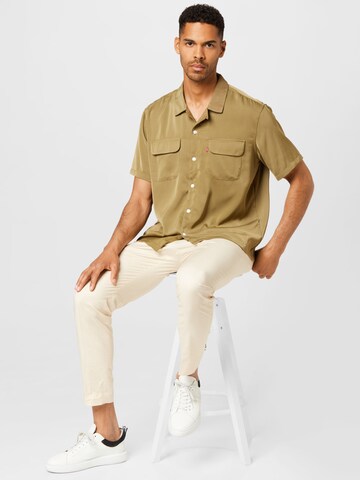 LEVI'S ® - Comfort Fit Camisa 'Levi's® Men's Short Sleeve Pajama Shirt' em bege