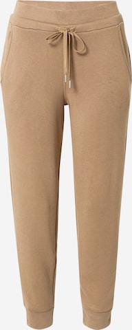 Effilé Pantalon TOM TAILOR en marron : devant