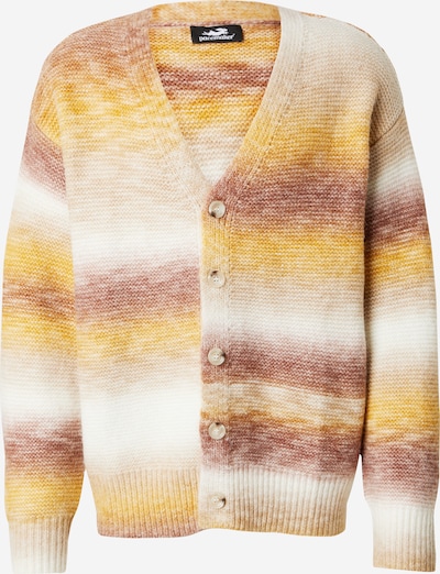 Pacemaker Neuletakki 'Quentin' värissä ecru / kastanjanruskea / tummankeltainen / valkoinen, Tuotenäkymä