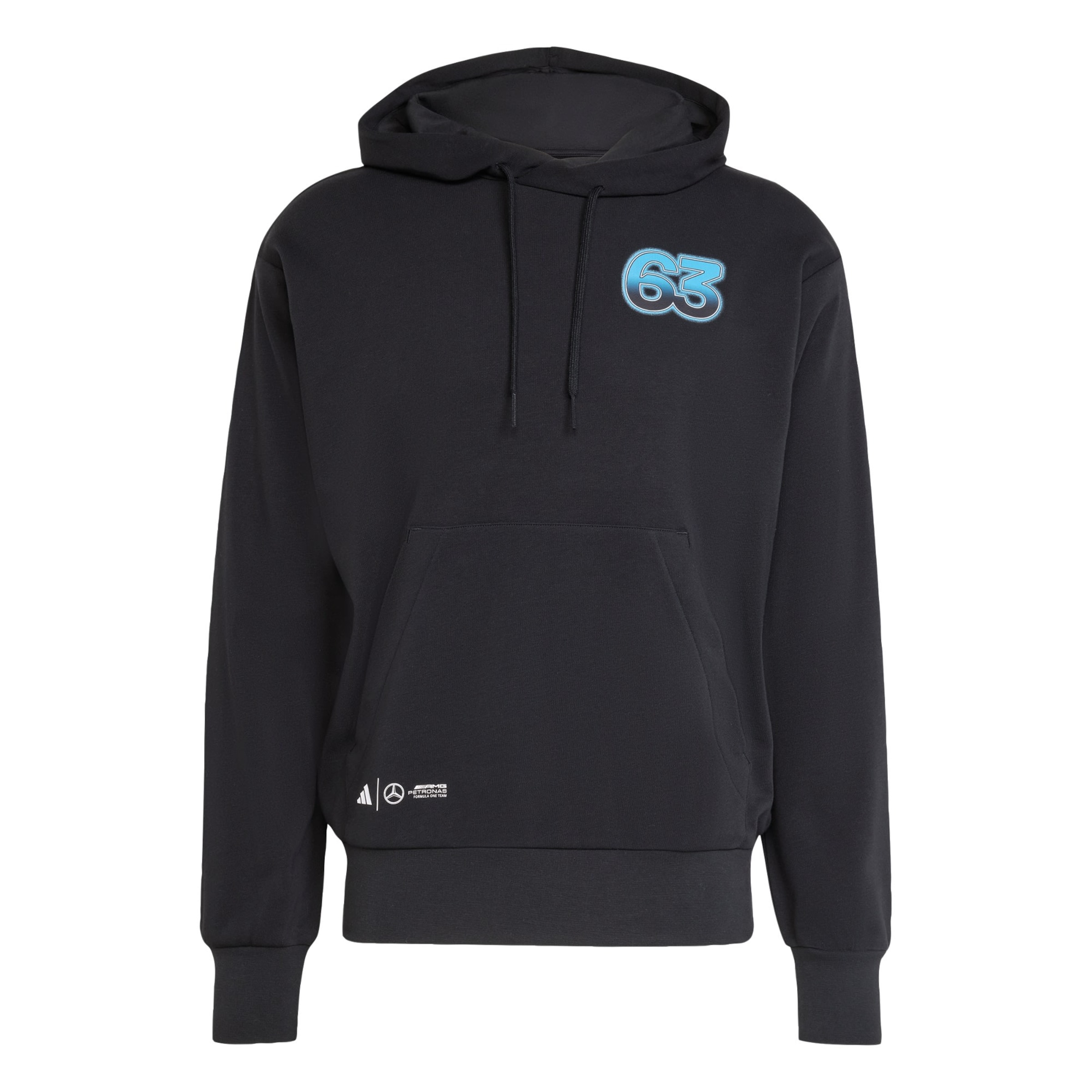 ADIDAS PERFORMANCE Sports sweatshirt 'Mercedes - AMG Petronas Formula One Team George Russell' in Black: front